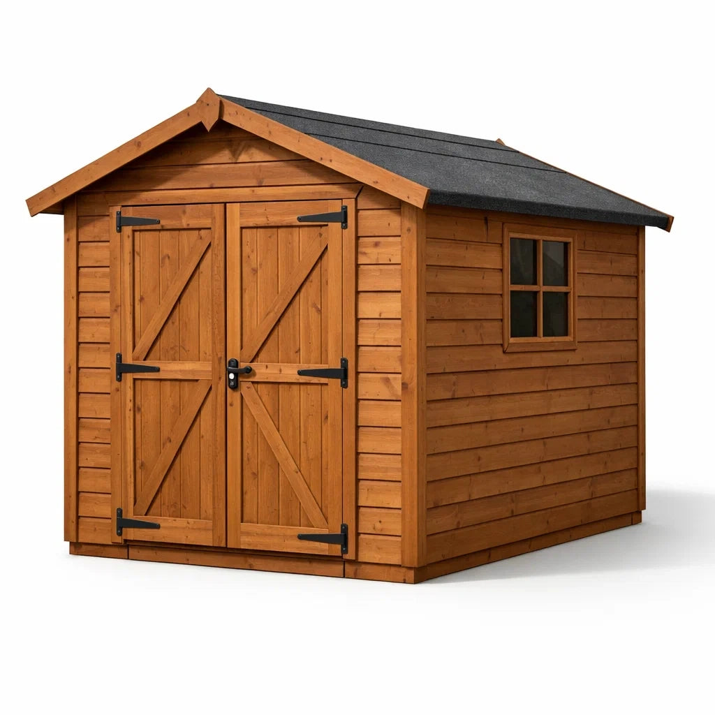 Capanno da giardino in legno di pino con tetto in bitume 250x200x210 cm marrone